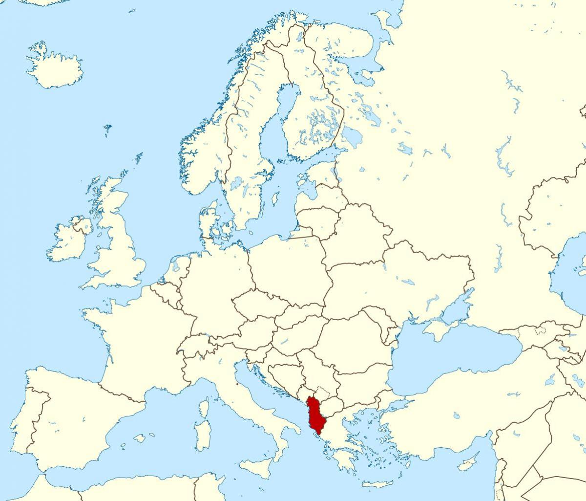 mapa de Albania localización no mundo