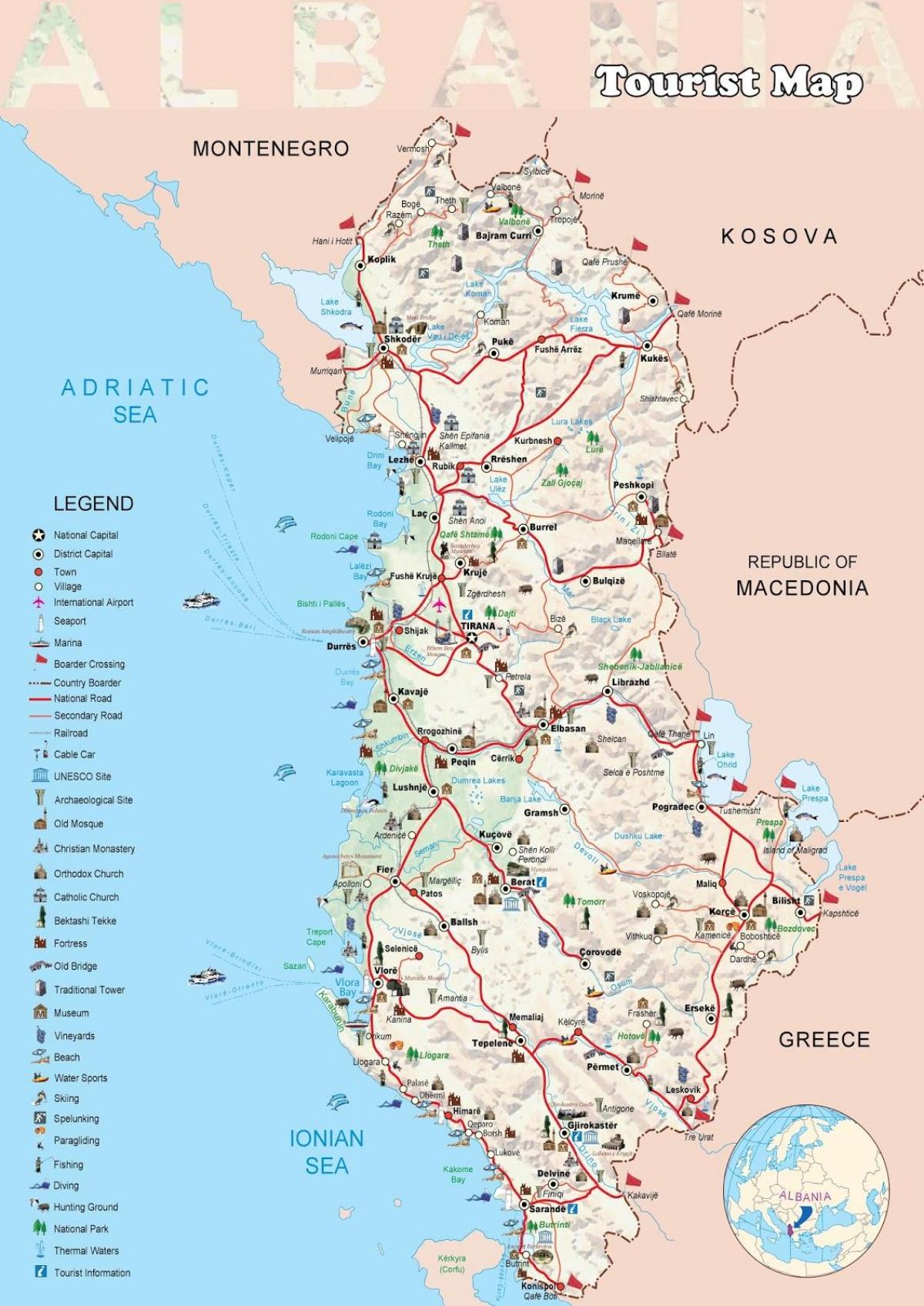 dhermi mapa Albania
