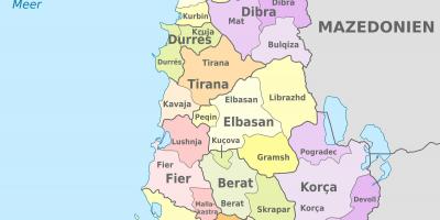 Mapa de Albania política