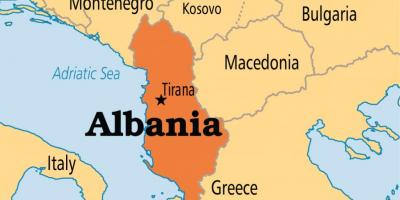 Mapa mostrando Albania