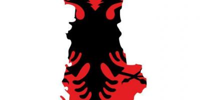 Mapa de Albania bandeira