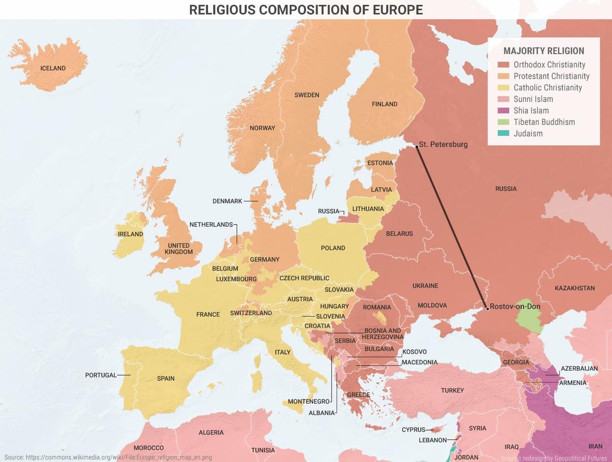 mapa de Albania relixión