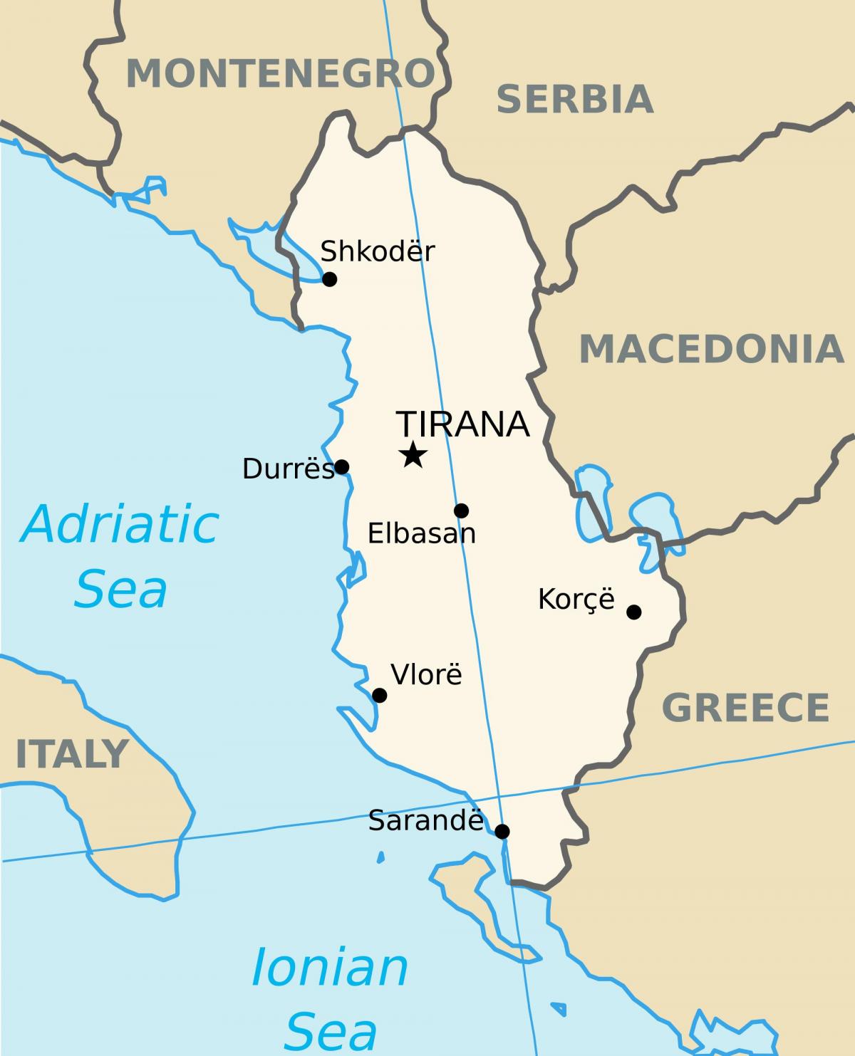 mapa saranda Albania